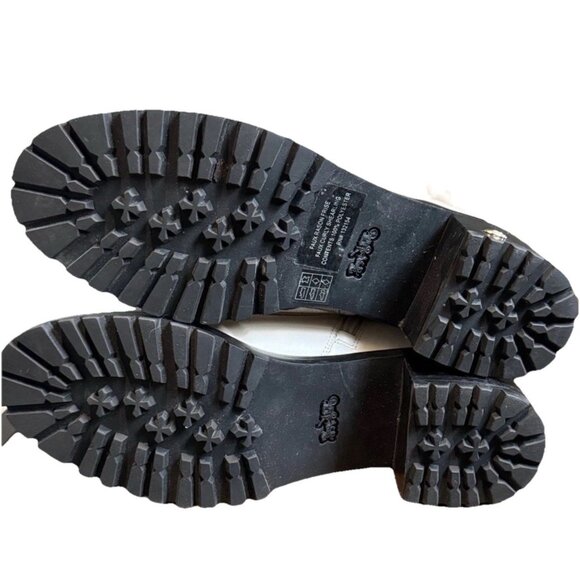 COACH Women's White Leather Jill Booties Size 8 Block Heel Winter Ankle Boots - Picture 11 of 13